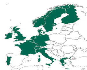 Карта Западная Европа